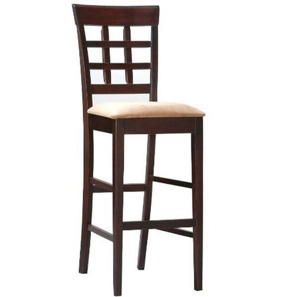 Ram Game Room Backed Barstool Square Seat, Cappuccino BBSTL2 CAP